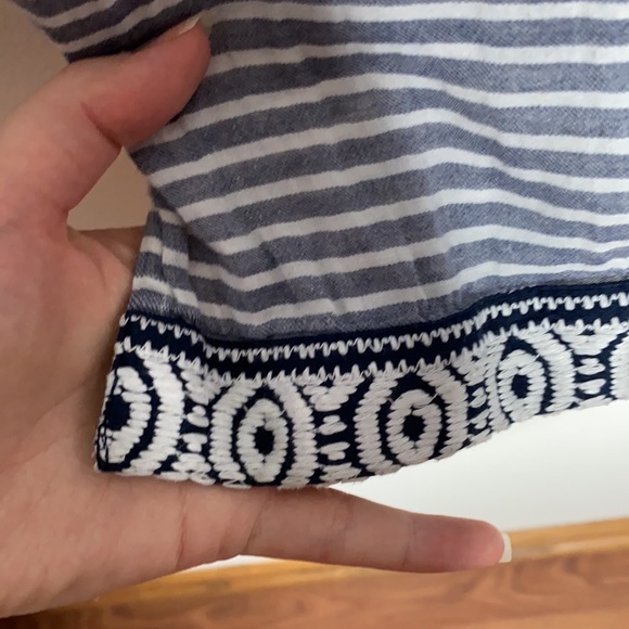 A pea in the pod maternity boho striped blouse size L - Picture 7 of 9